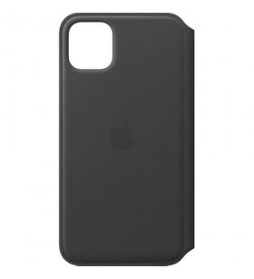 Husa de protectie apple pentru iphone 11 pro, leather folio - black