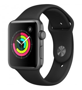Apple watch 3, gps, carcasa space grey aluminium 42mm, black sport band