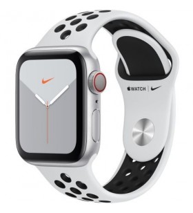 Apple watch nike 5, gps, cellular, carcasa silver aluminium 40mm, pure platinum/black nike sport band - s/m & m/l