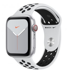 Apple watch nike 5, gps, cellular, carcasa silver aluminium 44mm, pure platinum/black nike sport band - s/m & m/l