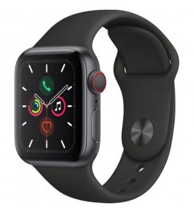 Apple watch 5, gps, cellular, carcasa space grey aluminium 40mm, black sport band - s/m & m/l
