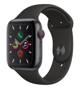 Apple watch 5, gps, cellular, carcasa space grey aluminium 44mm, black sport band - s/m & m/l