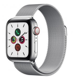 Apple watch 5, gps, cellular, carcasa stainless steel 40mm, stainless steel milanese loop