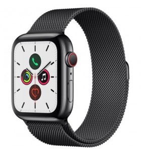Apple watch 5, gps, cellular, carcasa space black stainless steel 44mm, space black milanese loop