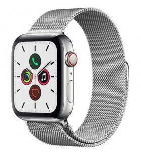 Apple watch 5, gps, cellular, carcasa stainless steel 44mm, stainless steel milanese loop