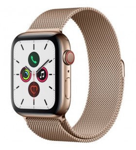 Apple watch 5, gps, cellular, carcasa gold stainless steel 44mm, gold milanese loop