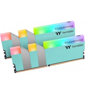 Thermaltake toughram rgb ddr4 3600 mhz 16 gb (8 gb x 2) 16,8 millones de colores rgb alexa/razer chroma/5 v placa base syncable rgb memory-turquesa (rg27d408gx2-3600c18a)