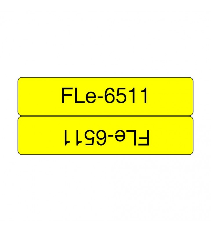 Brother fle6511 benzi pentru etichete negru pe galben