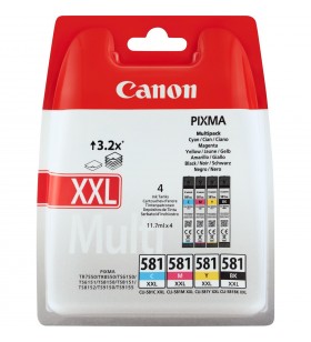 Canon cli-581xxl multipack original negru, cyan, magenta, galben pachet multiplu