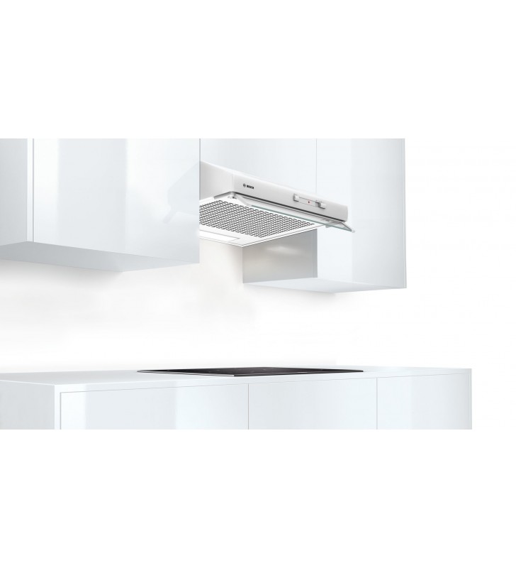 Bosch serie 2 dul62fa21 hote de bucătărie montat pe perete alb 250 m³/h d
