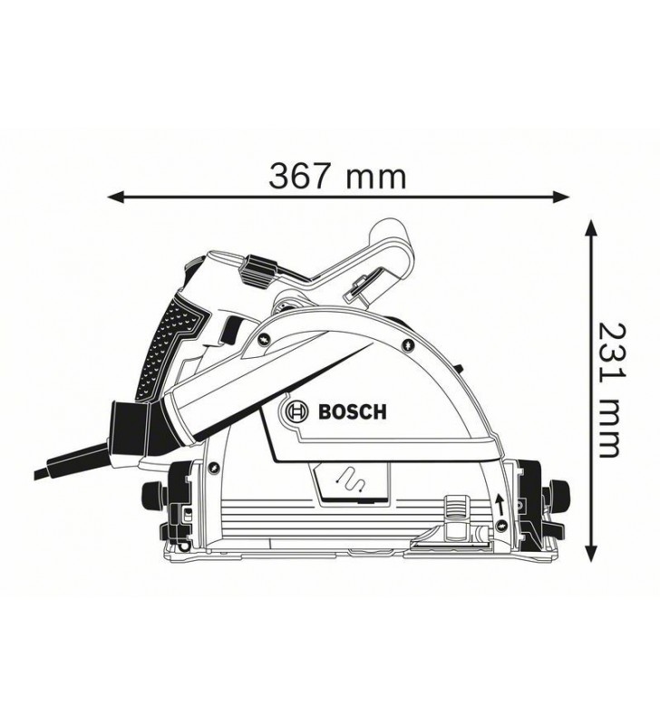 Bosch 0 601 675 000 fierăstrău circular portabil 16,5 cm 6250 rpm 1400 w