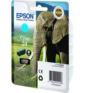Epson elephant singlepack cyan 24 claria photo hd ink