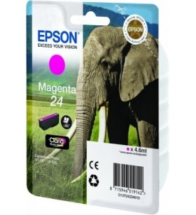 Epson elephant singlepack magenta 24 claria photo hd ink