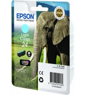 Epson elephant singlepack light cyan 24 claria photo hd ink