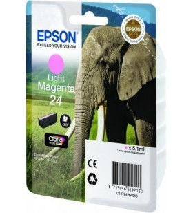 Epson elephant singlepack light magenta 24 claria photo hd ink