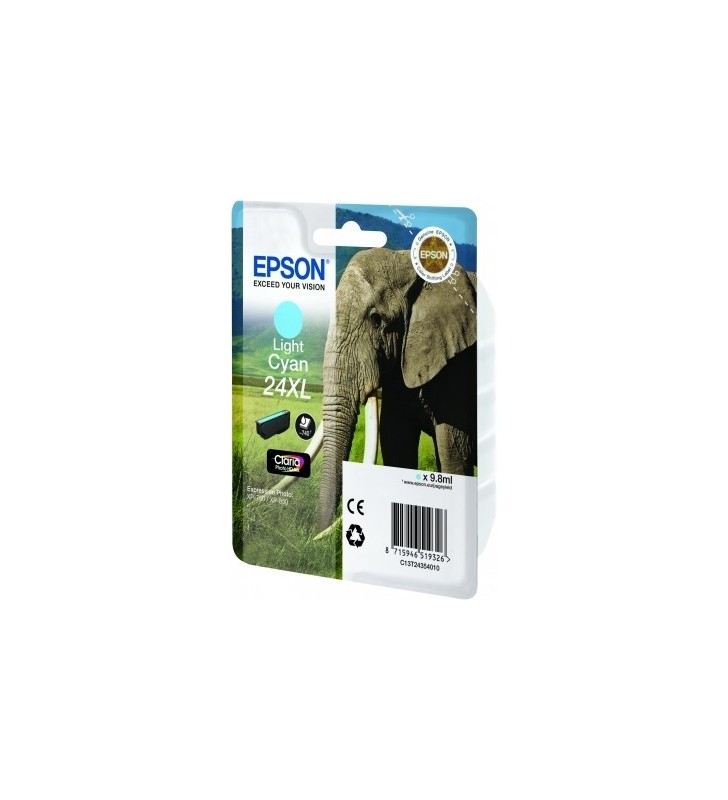 Epson elephant singlepack light cyan 24xl claria photo hd ink