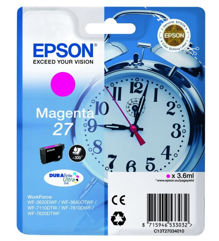 Epson alarm clock 27 durabrite ultra original magenta 1 buc.