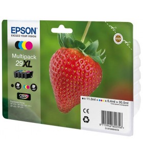 Epson strawberry 29xl cmyk original negru, cyan, magenta, galben pachet multiplu 1 buc.