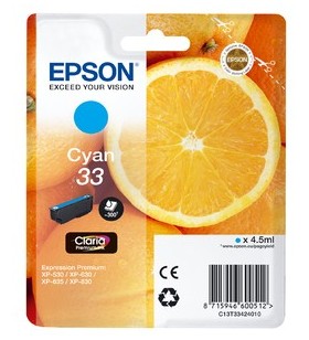 Epson oranges c13t33424010 cartușe cu cerneală original cyan 1 buc.