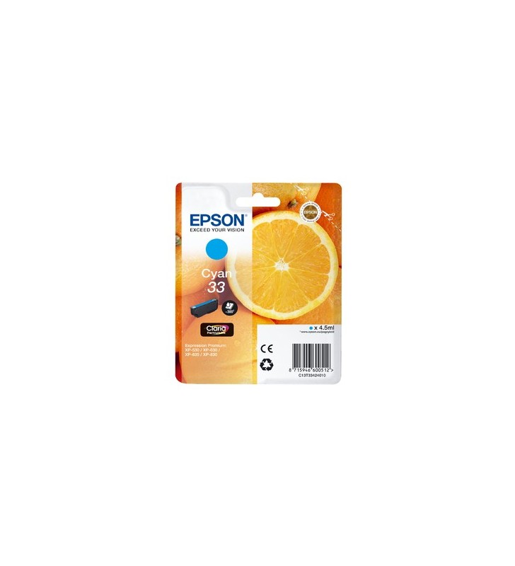 Epson oranges c13t33424010 cartușe cu cerneală original cyan 1 buc.