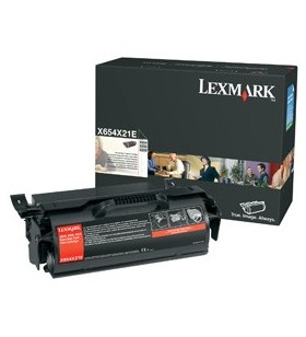 Lexmark x654x21e cartuș toner original negru 1 buc.