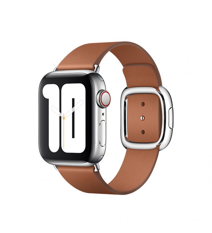 Apple watch 40mm band: saddle brown modern buckle - small
