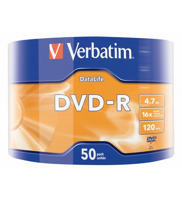 Verbatim 43791 dvd-uri blank 4,7 giga bites dvd-r 50 buc.