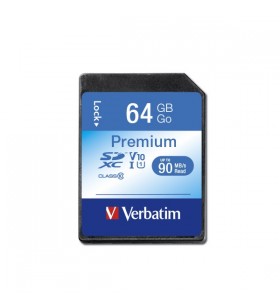 Verbatim premium memorii flash 64 giga bites sdxc clasa 10