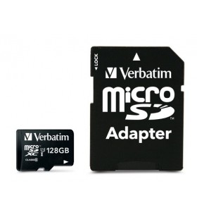 Verbatim premium memorii flash 128 giga bites microsdxc clasa 10 uhs-i