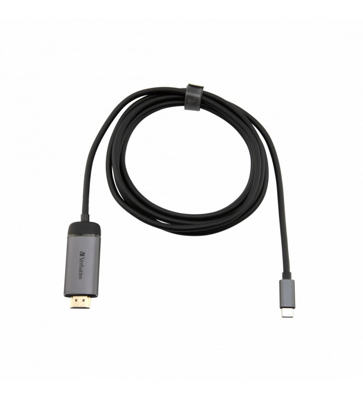 Verbatim 49144 adaptor pentru cabluri video 1,5 m usb tip-c hdmi negru, argint