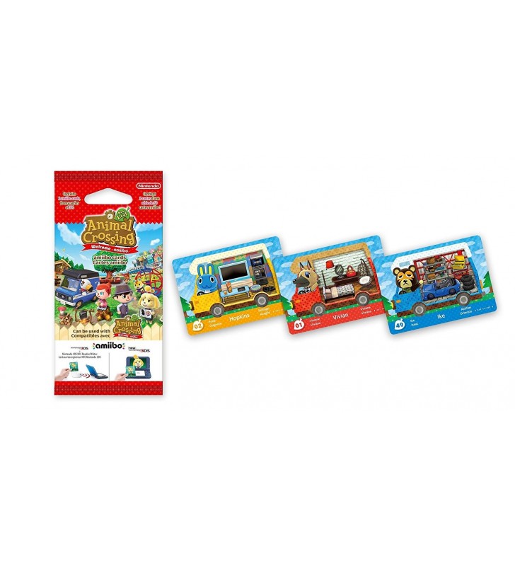 Nintendo pack 3 tarjetas amiibo animal crossing: new leaf accesoriu joc video album & card (kit)