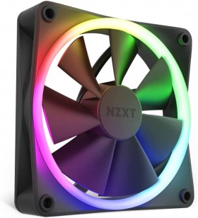 Nzxt f120 rgb fans - rf-r12tf-b1 - advanced rgb lighting customization - silent cooling - triple (rgb fan & controller included) - 120mm fan - black