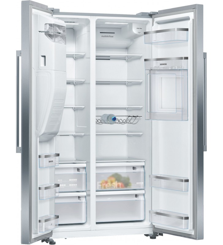 Siemens iq500 ka93gaiep frigidere cu unități alipite (side by side) de sine stătător 560 l e din oţel inoxidabil