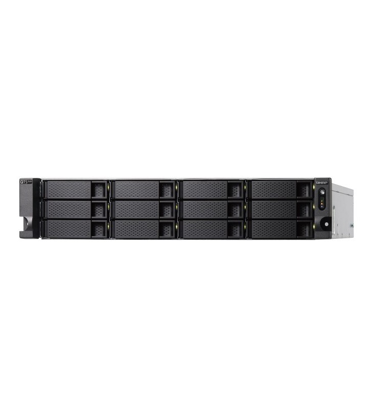 Qnap ts-h1277xu-rp 3700x ethernet lan cabinet metalic (2u) negru, gri nas