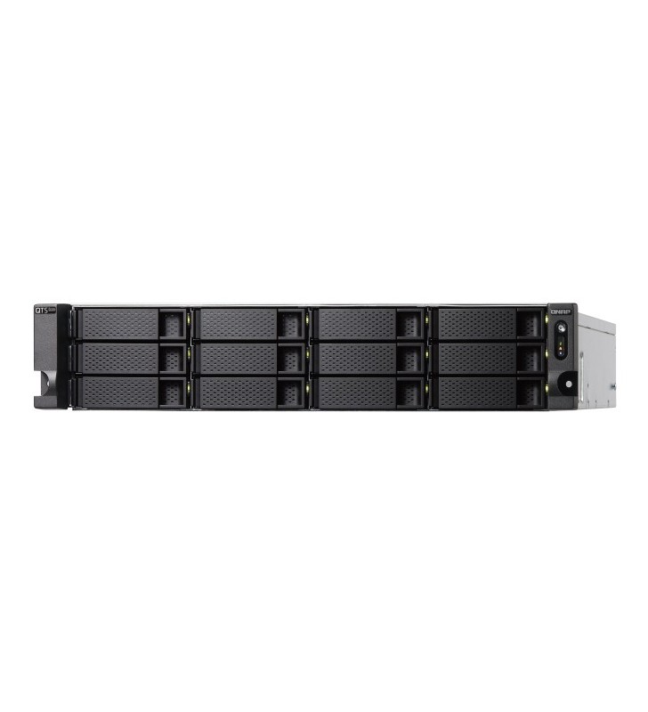 Qnap ts-h1283xu-rp e-2236 ethernet lan cabinet metalic (2u) negru, gri nas