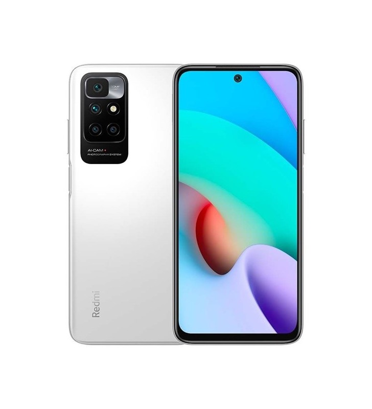 Smartphone xiaomi redmi 10 2022 pebble white mediatek helio g88 octa-core 2.00ghz 4gb 64gb 6.5" android 10 wifi bluetooth 5.0 p/n: mzb0a6peu