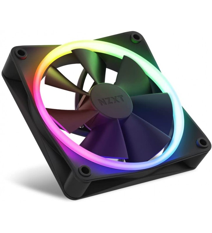 Nzxt f140 rgb fans - rf-r14sf-b1 - advanced rgb lighting customization - silent cooling - single (rgb fan & controller required & not included) - 140mm fan - black