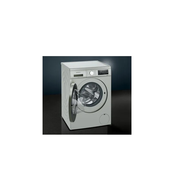 Siemens iq500 wu14uts9 mașini de spălat încărcare frontală 9 kilograme 1400 rpm a argint, din oţel inoxidabil