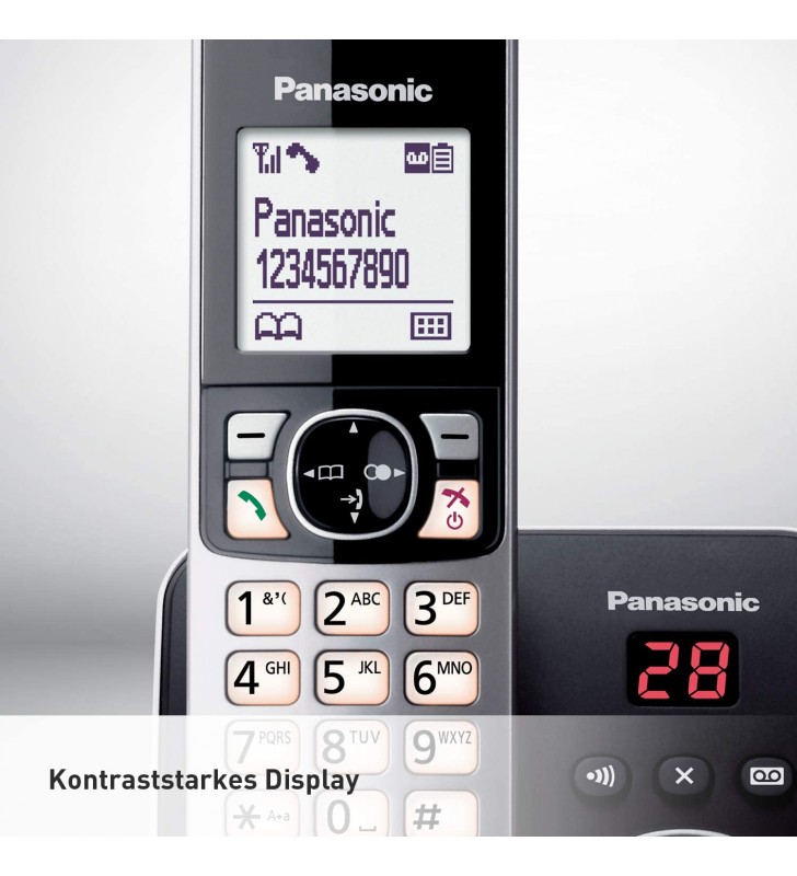 Panasonic kx-tg6824ga dect cordless phone with answering machine