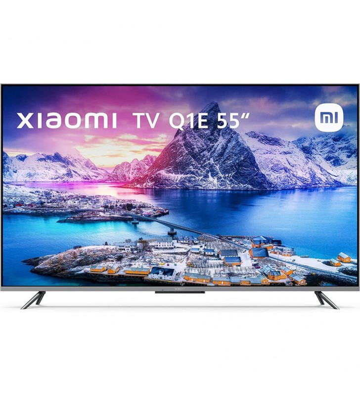 Televizor xiaomi mi tv q155e, 138 cm, qled, smart led, 4k ultra hd, android, negru