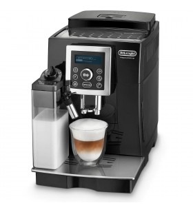 Espressor automat delonghi cappuccino ecam 23.460.b ex:4, 1450w, 15bar, 1.8l, spumare automată, carafă lattecrema, râșniță inox, boabe/măcinată, control aromă, suprafață încălzită cești, negru