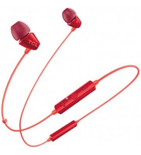 Tcl in-ear bluetooth headset, frequency of response: 10-22k, sensitivity: 105 db, driver size: 8.6mm, impedence: 16 ohm, acousti