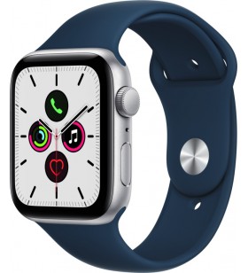 Apple watch series se 40mm aluminium/silber sportband, flouroelastomer, abyss blue