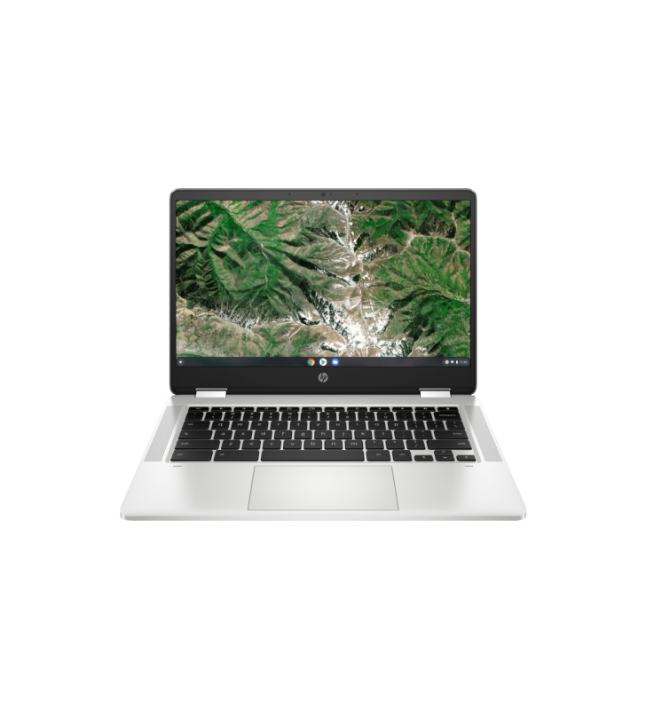 Laptop hp chromebook x360 14a-ca0002nn (procesor intel® pentium® silver n5030 (4m cache, up to 3.10 ghz) 14" hd touch, 4gb, 128gb emmc, intel® uhd graphics 605, chrome os, argintiu)