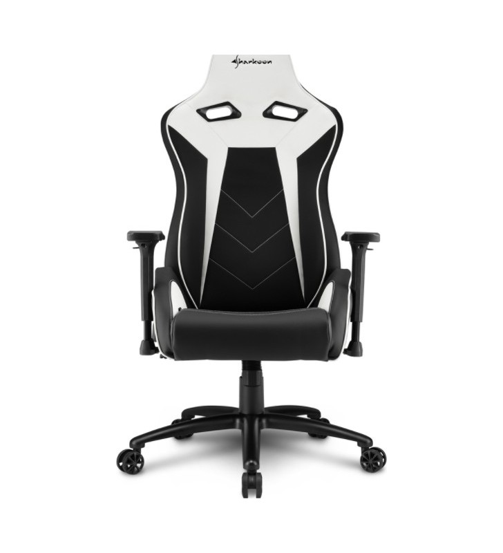 Sharkoon elbrus 3 gaming chair, 3d armrests, class-4 gas lift piston, reliably durable up to 150kg - white | 4044951027248
