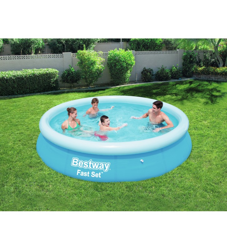 Bestway fast set 57273 piscine supraterane piscină gonflabilă rotundă 5377 l albastru