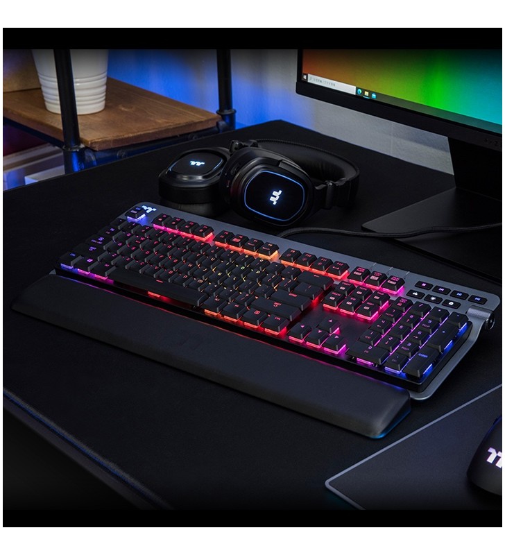 Argent k6 rgb low profile mechanical gaming keyboard cherry mx red