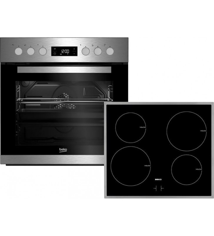 Beko induction cooker set "bum22340x", bum22340x, simple steam cleaning function, (set), with multifunction display