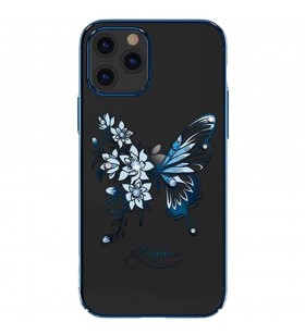 Husa capac spate butterfly series cu cristale swarovski albastru apple iphone 12 pro