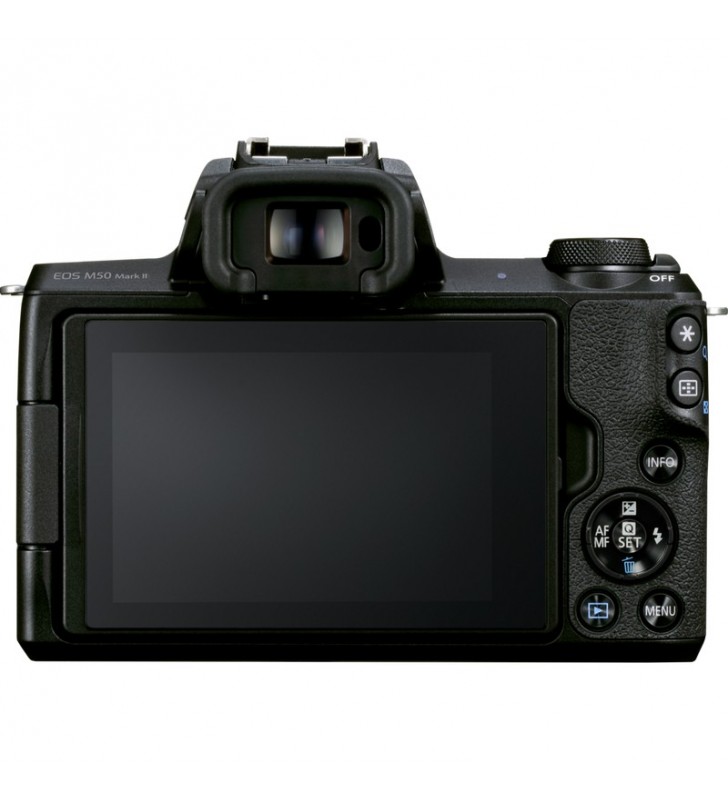 Canon eos m50 mark ii + m18-150 eu26 milc 24,1 mp cmos 6000 x 4000 pixel negru